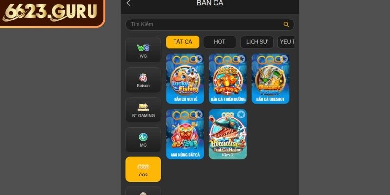 Khái quát nhà phát hành Bắn Cá CQ9 6623
