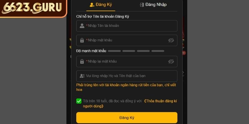 Đăng ký 6623 trên điện thoại